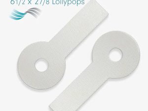 NewGel+ Miếng dán silicone trong suốt hình kẹo mút, kích thước 2 7/8”x6 1/2” (7.2x16.4 cm), 2 miếng mỗi hộp