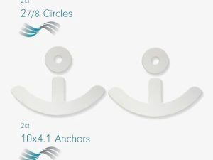 NewGel+ Bộ miếng dán silicone trong suốt cho vùng ngực, gồm 2 miếng tròn quầng vú và 2 miếng hình mỏ neo trong mỗi hộp